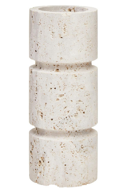 Tibor Travertine Small Candle Holder