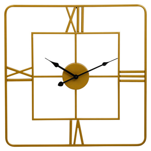 Kent Square Gold Finish Wall Clock