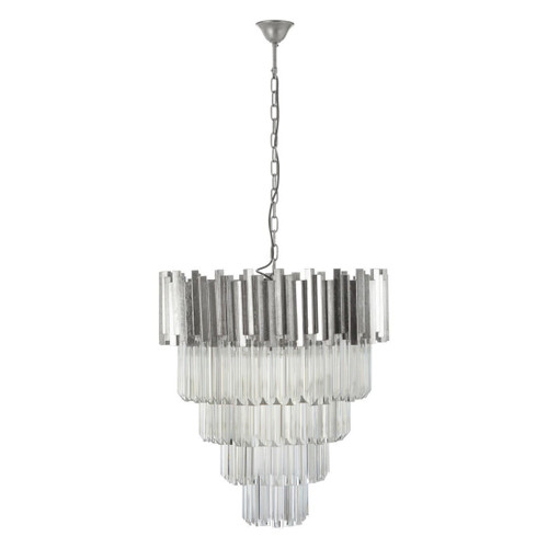 Lustra Large Silver Finish Chandelier