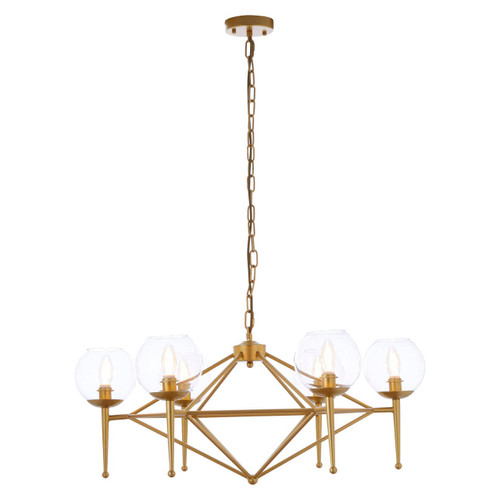 Abira 6 Bulb Geo Pendant Lamp
