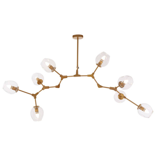 Abira 8 Bulb Gold Finish Pendant Lamp