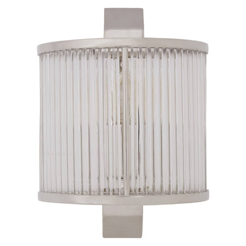 Salasco Glass Wall Light with Nickel Finish