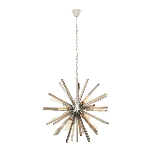 Karlo Smoke Grey Glass and Chrome Finish Light