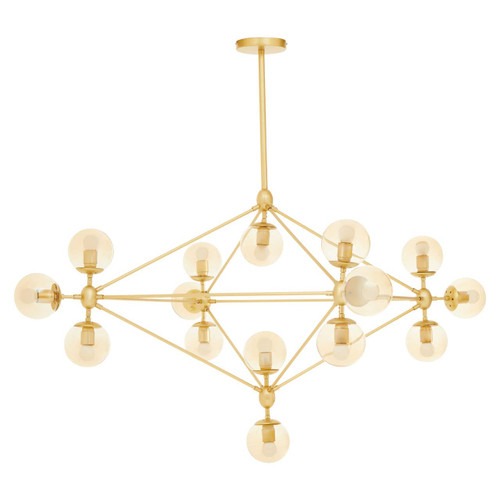 Abira Fifteen Bulb Gold Finish Pendant Light