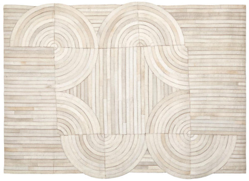 Bosie Safira Natural Hair On Leather Small Rug