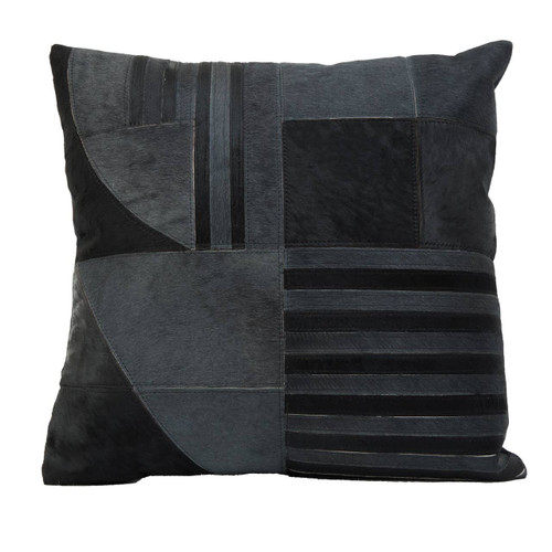 Safira Black and Grey Suede Cushion.