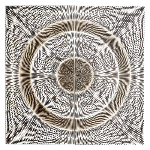 Modello Wood Carving Silver Finish Wall Art