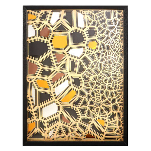 Modello Gold/black Paper Sculpture Wall Art