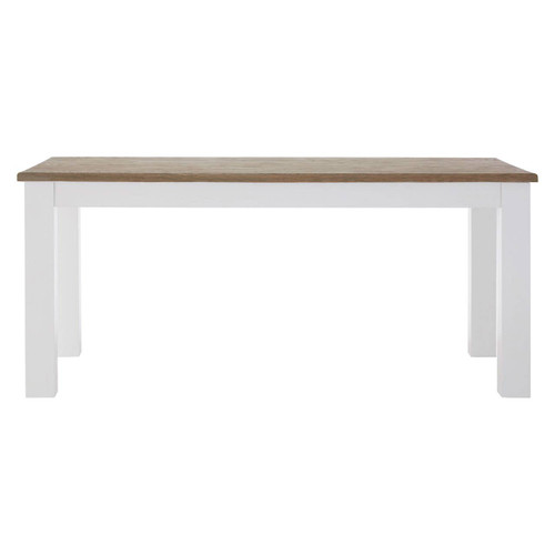 Hampstead  Oak Top / White Dining Table
