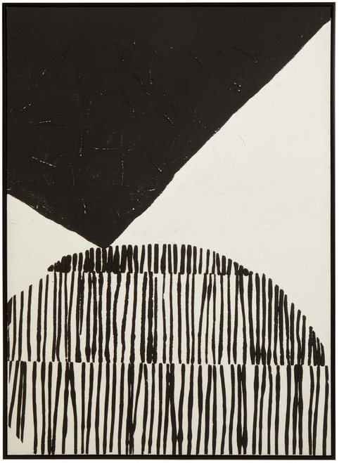 Astratto Black and White Abstract Hand Painted Wall Art