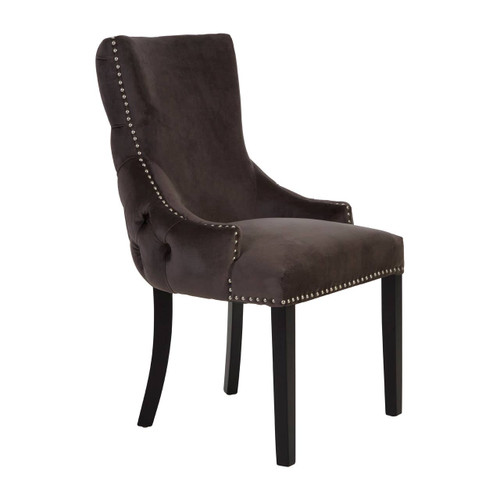 Fifty-Five South Mink Velvet Dining Chair