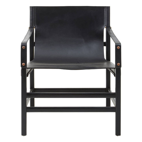 Kendari Black Straight Chair