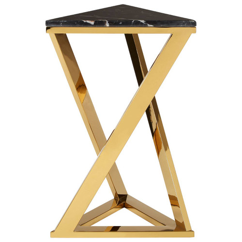 Piermount Black & Gold End Table