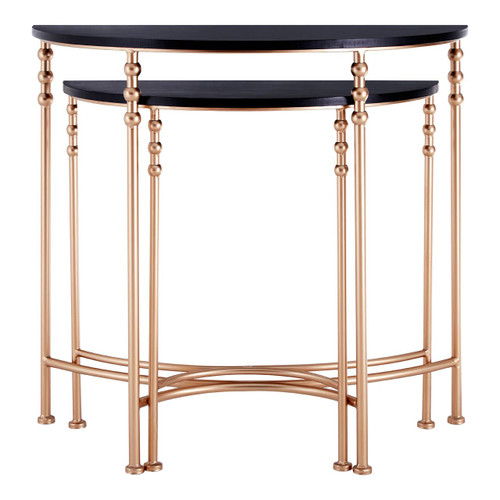 Lexa Half Round Console Tables - Set of 2