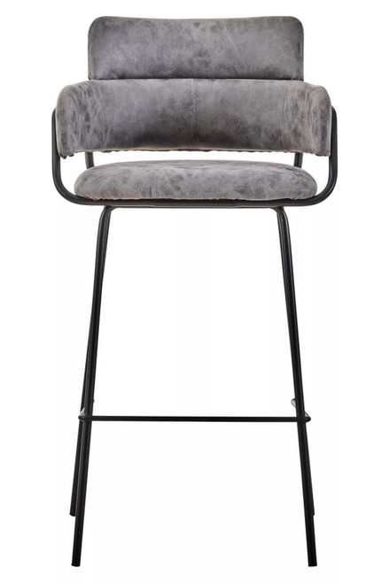 Tamzin Grey Faux Leather Bar Chair