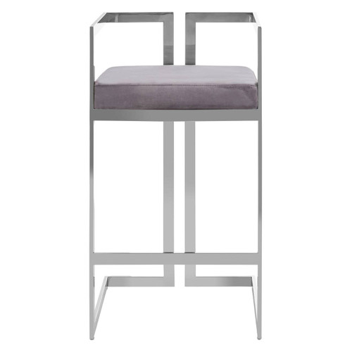 Azalea Grey and Silver Bar Stool