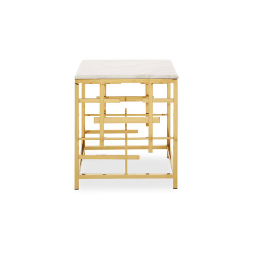 Aprilia White Marble Side Table