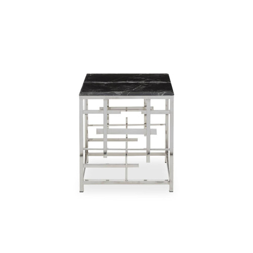 Aprilia Black Marble Side Table