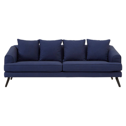 Mylo 3 Seater Navy Fabric Sofa