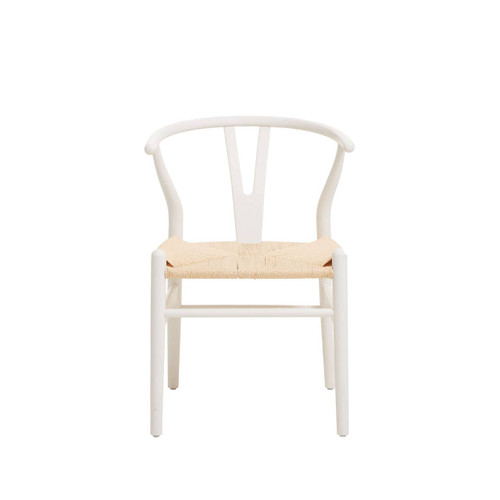 Lyon Wishbone Antique White Chair
