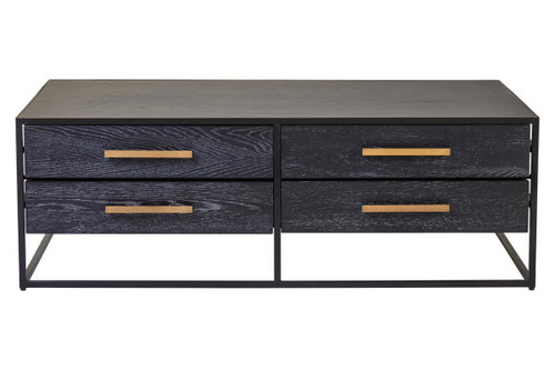 Judd Black Finish 4 Drawer Coffee Table