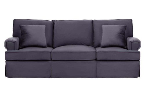 Ralph Three Seat Black Velvet Sofa