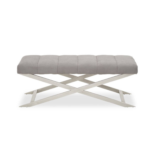 Gilden Grey Bench with Cross Base