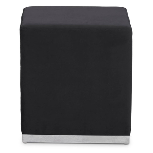 Hagen Square Stool with Black Velvet