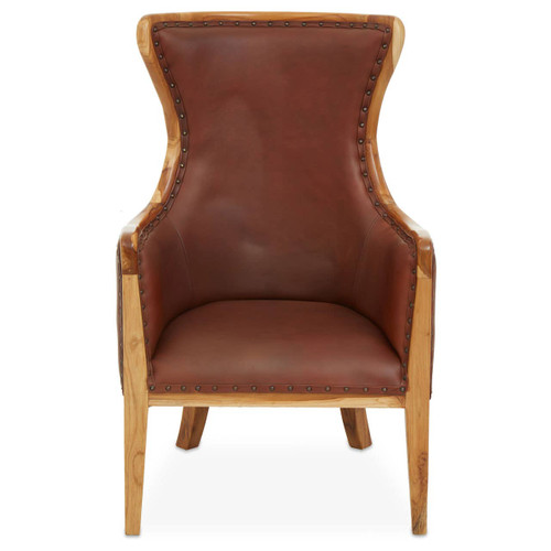 Kendari Brown and Black Leather Chair
