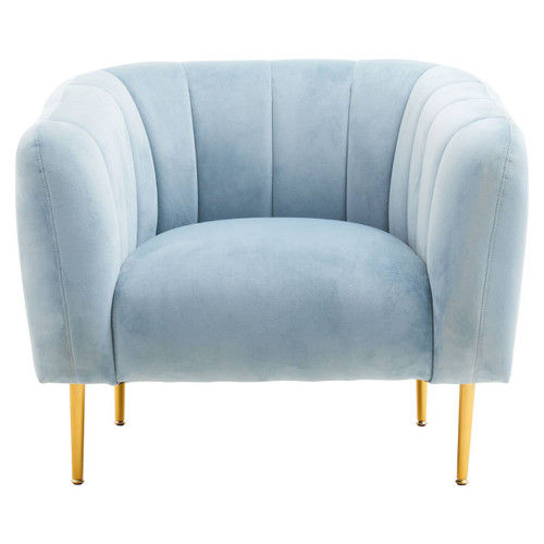Yasmeen Blue Velvet Armchair