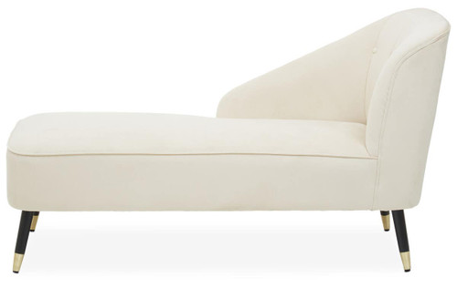 Yvette Cream Velvet Chaise Longue