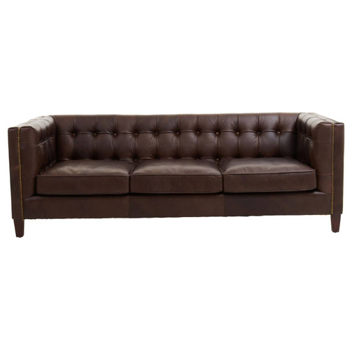 King Three Seat Buttoned Sofa