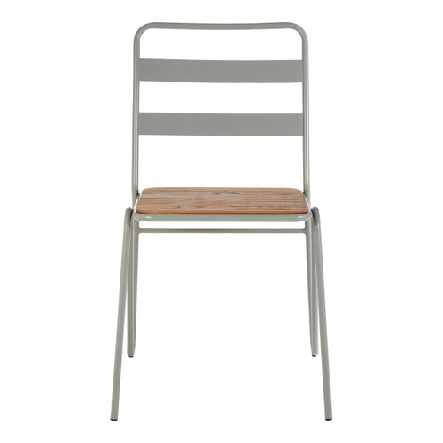 District Grey Metal and Elm Wood Chair