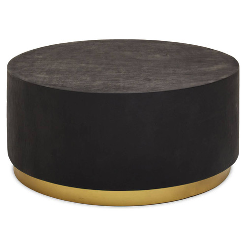 Naro Black and Gold Concrete Look Side Table