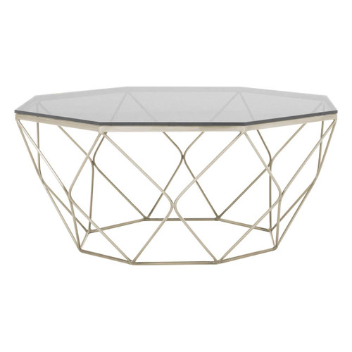 Allure Coffee Table with Brushed Nickel Base