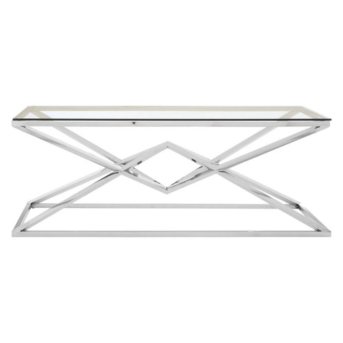 Allure Corseted Stainless Steel Coffee Table
