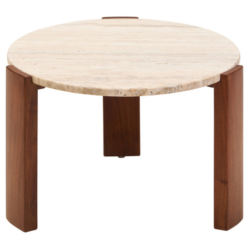 Palermo Round Travertine Top Small Coffee Table Palermo Round Travertine Top Small Coffee Table