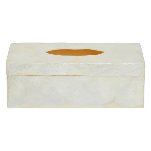 Palu White Tissue Box