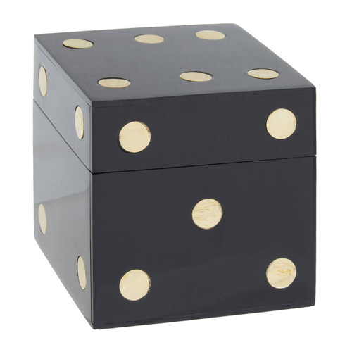 Churchill Games Black and Gold Dice Box