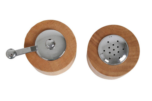 Natural Origins Barrel Shaped Salt Shaker And Pepper Mill