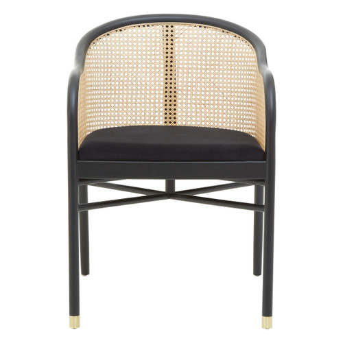 Corso Cane Back And Black Velvet Chair Seconds