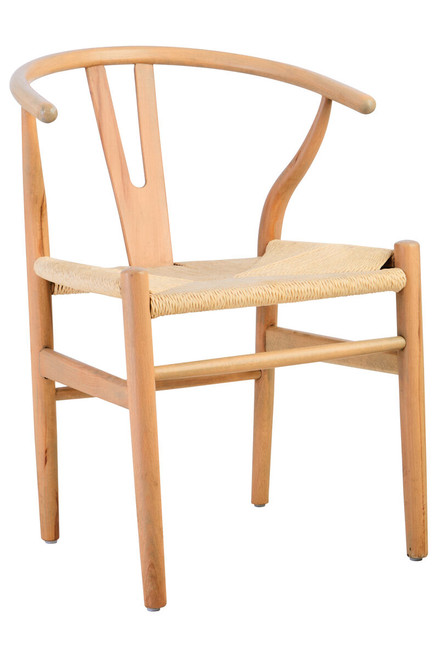 Lyon Wishbone Grey Curved Chair Seconds