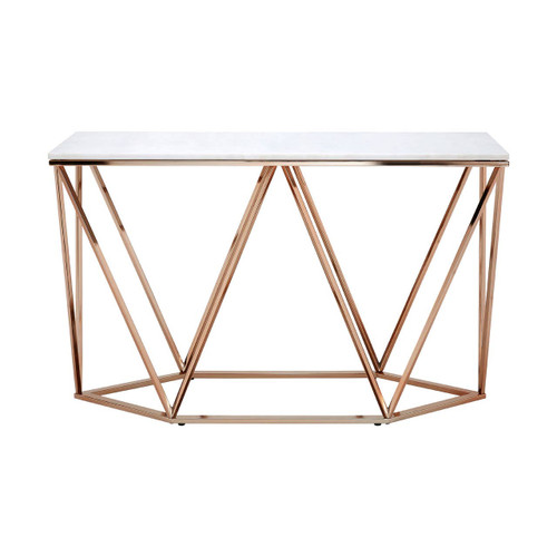 Allure Rectangular Champagne Console Table