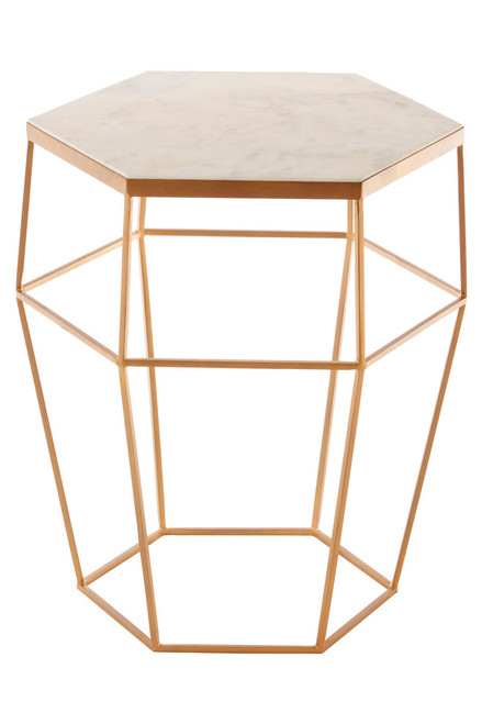 Shalimar Hexagonal Marble Top Side Table
