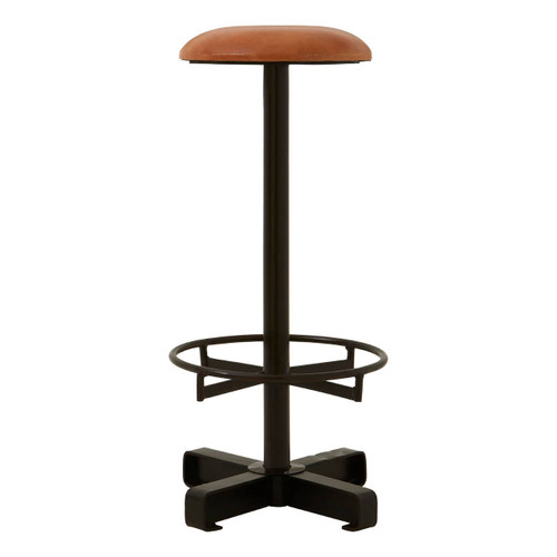Buffalo Light Brown Leather Bar Stool