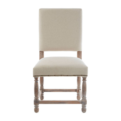 Lyon Whitewash Linen Dining Chair