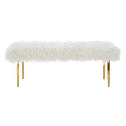 Clarence Natural Fur Effect Bench