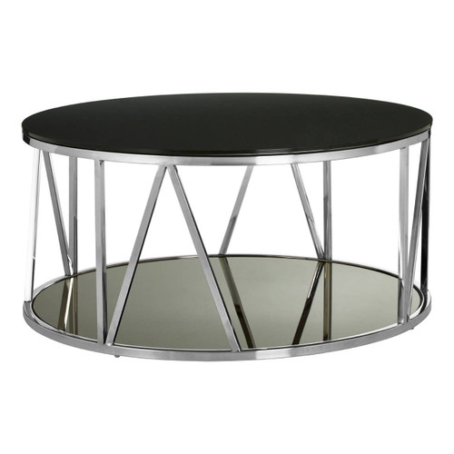 Alvaro Round Chrome Finish Coffee Table
