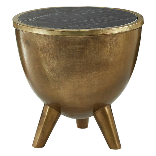 Crest Table Black Marble Top Table
