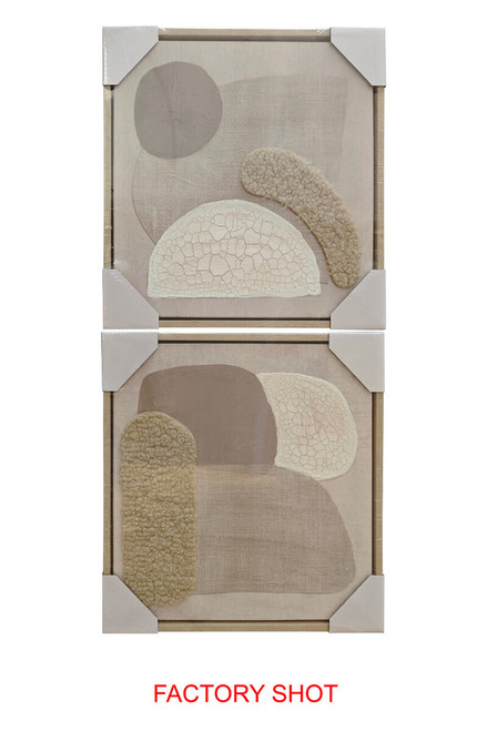 Astratto Set Of 2 Natural Textured Wall Art
